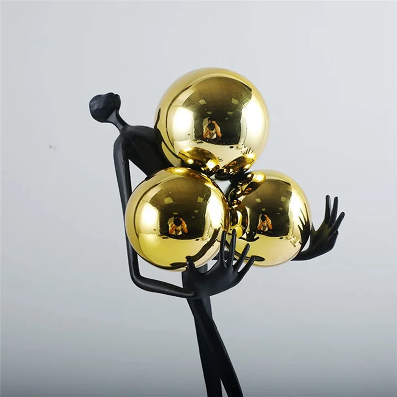 

ABMR-1 Piece Creativity Figure Statue Modern Abstract Art Metal Iron Art Sculpture Home Decoration Living Room Bedroom Office Bl