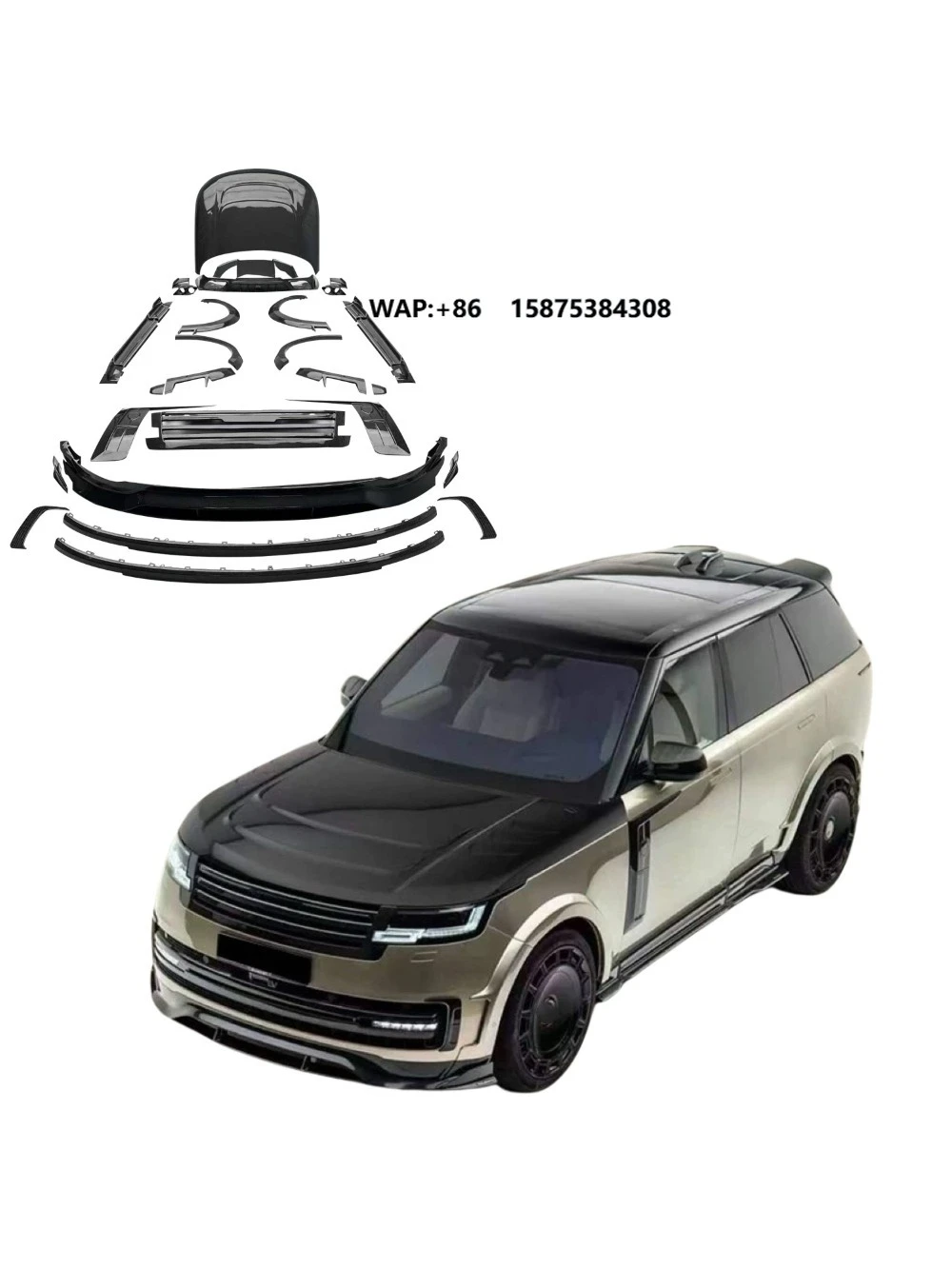 For Range Rover Body Kit 2020-2024 Executive Edition MSY Wide Body Kit Carbon Fiber Front Lip Skirt Rear Diffuser Spoiler Hood