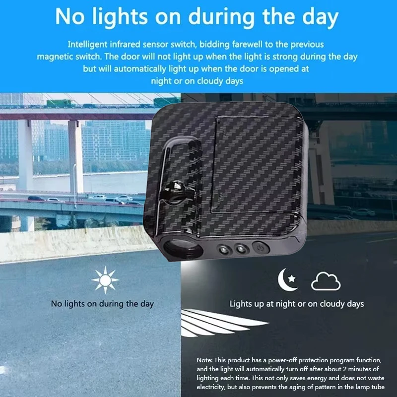 2 قطعة سيارة ترحيب مصباح سيارة أجنحة الملاك باب السيارة LED HD ترحيب ضوء الزخرفية اكسسوارات السيارات لنماذج المركبات العالمية #2