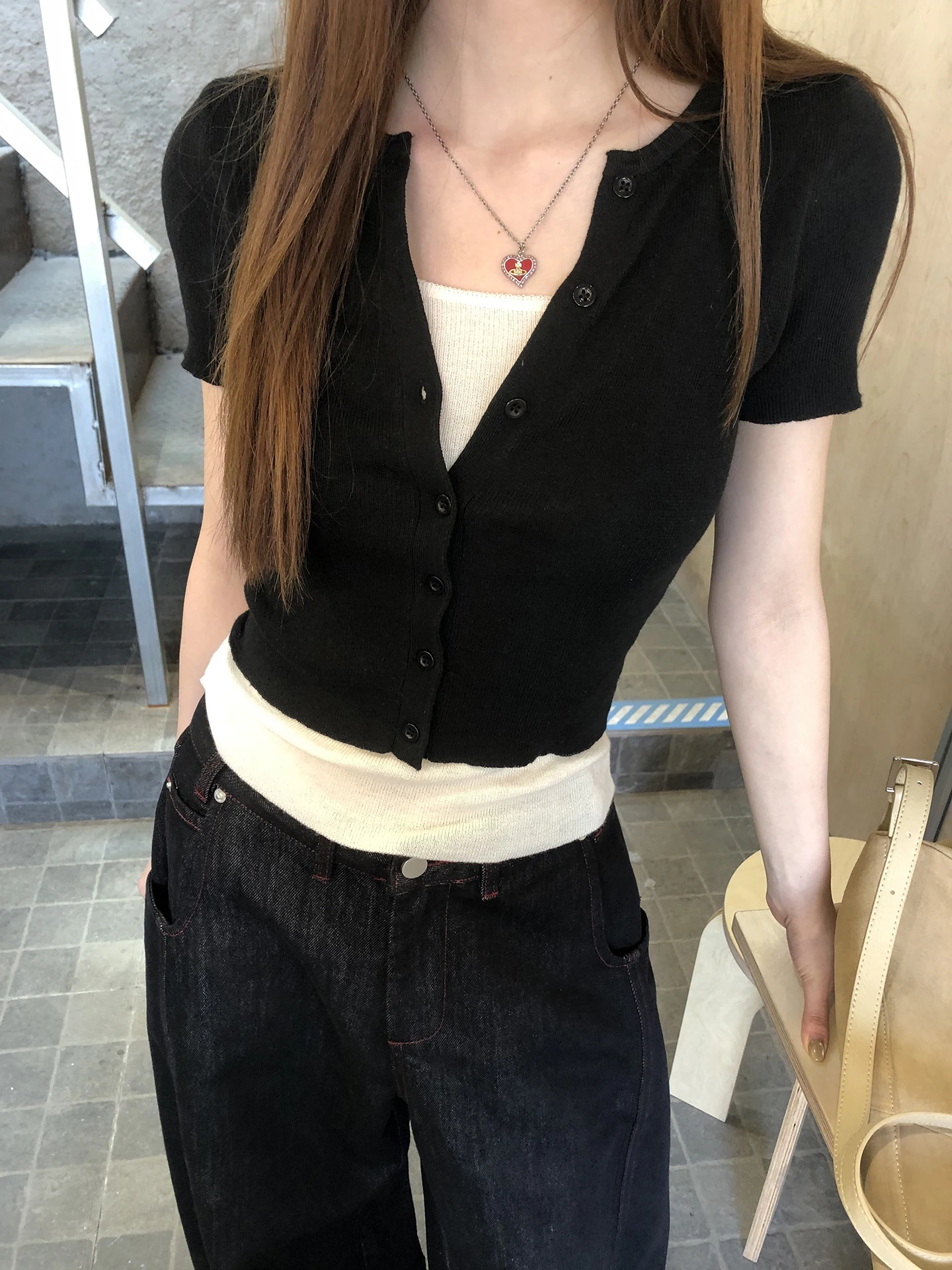 Estate Nuovo Bla ort Sve T-shirt lavorata a maglia da donna Regular Fit oulder Design Sensation Small ence Top G Sle