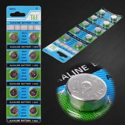 AG13 Alkaline Button Cell 1.55V A76 Batteries Coin Cell for Remote Controls, Camcorders, Electronic Games - 10 Counts