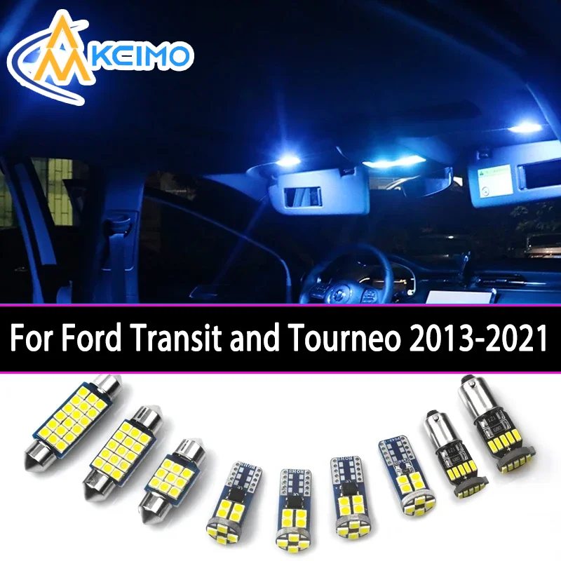 

Светодиодные лампы Canbus для салона Ford Transit и Tourneo 2013-2021: комплект освещения салона, карманов и багажника
