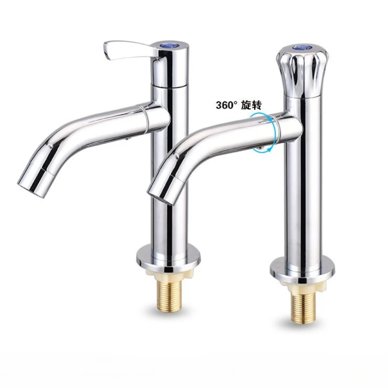 

Одиночный смеситель для холодной раковины из нержавеющей стали, вращающийся излив для ванной комнаты, раковина для мытья рук, одинарный смеситель для холодной воды