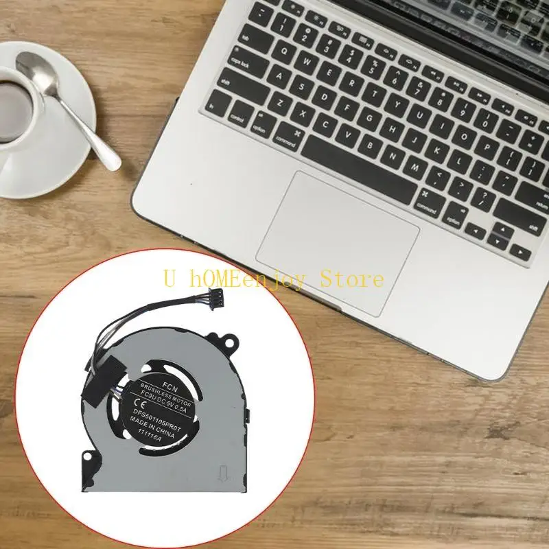 B0KF CPU GPU Fan Laptop Cooling Fan for DC 5V 0.5A 4 pin Radiator for HP Elitebook 82