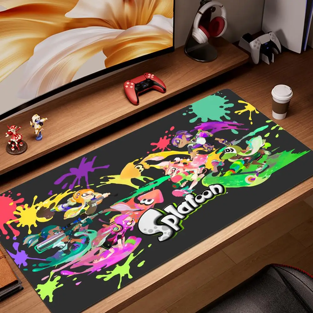 Splatoons Cartoon Mouse Pad Gamer Mousepad Baby Bear Large Mouse Mat Natural Rubber Desk Rug PC Desk Mats Design Mousepads