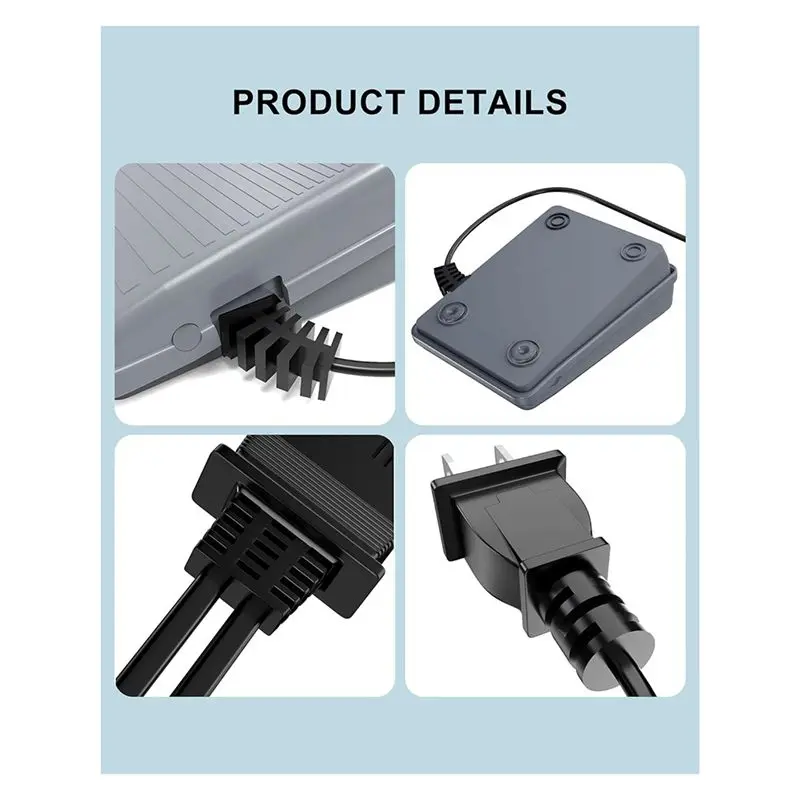 Replacement Brother Sewing Machine Foot Pedal And Power Cord For Brother Jx2517 Lx3817 Ls2125 Xm2701 1034D US Plug Highly Recomm