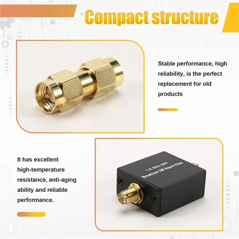 A96T High Pass Filter 1.6Mhz HPF Broadcast AM Rejection Filter For Short Wave Reception Receiver