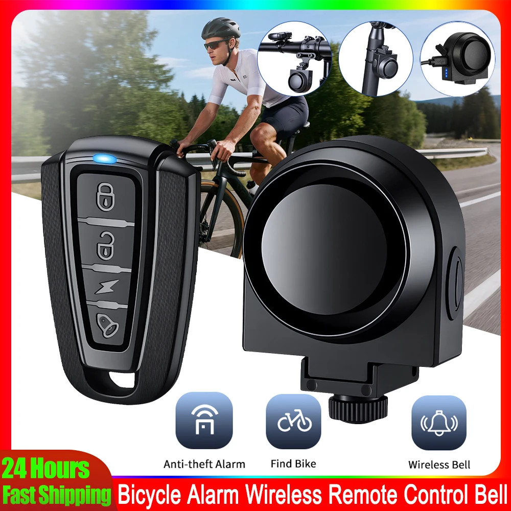 

Elecpow Bicycle Alarm Wireless Remote Control 115dB Bike Motorcycle Anti Theft Alarm System Sensitivity Volume Adjustable