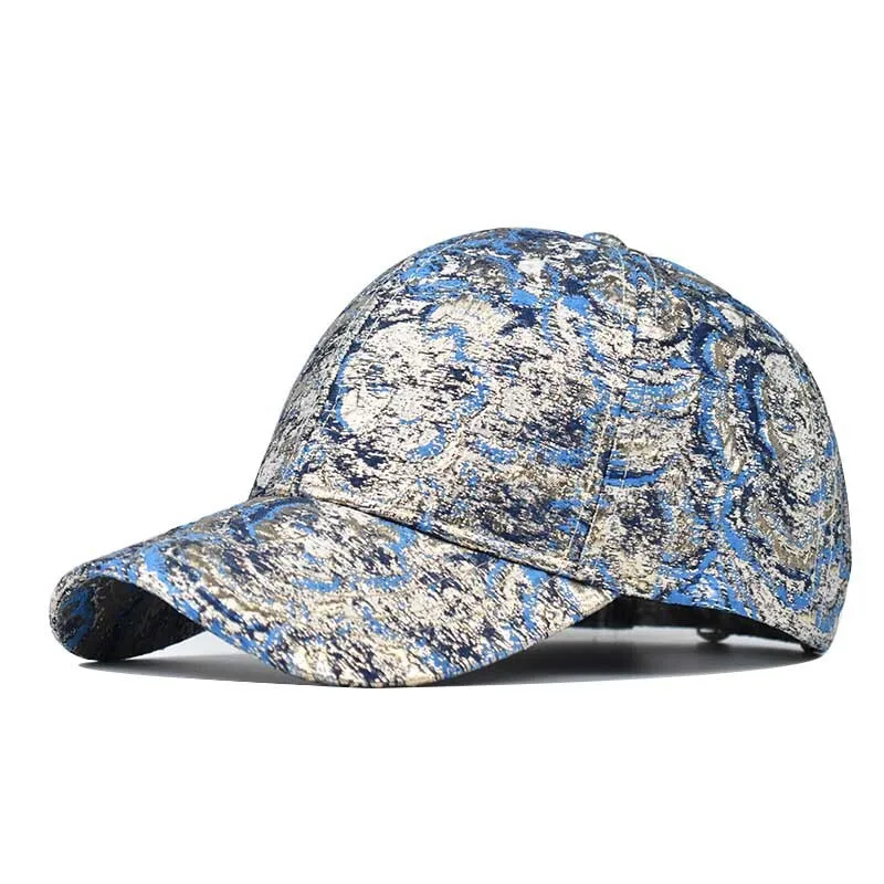 

New High Quality Printed Hip Hop Cotton Gold Thread Baseball Cap Hat Letter Print Trucker Cap