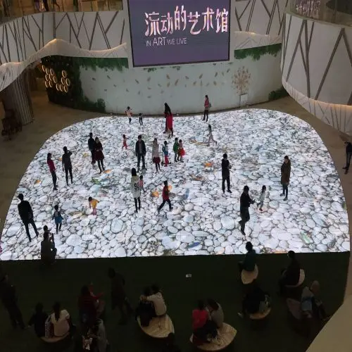 500x1000mm Full Color P3.91 Interactive Digital Floor LED Screen 4500-5000cd/m Brightness 3-Year Warranty for Stage Display
