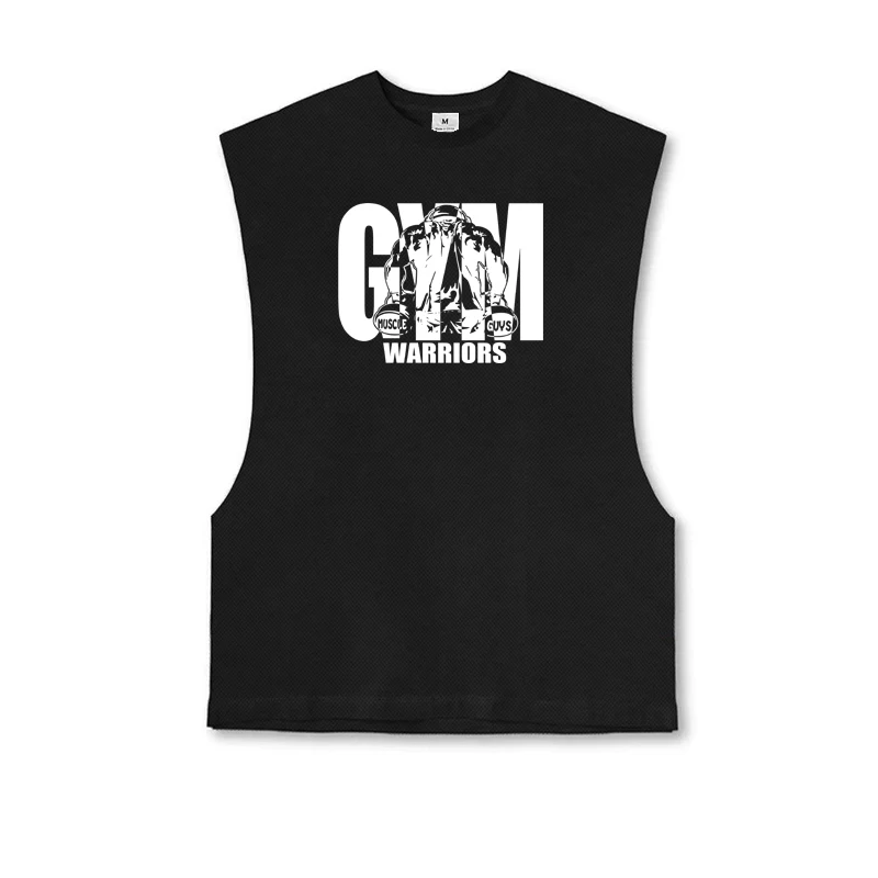 

Мужские спортивные майки без рукавов из сетчатой ткани, летние, свободные, дышащие, быстросохнущие, для тренажерного зала, бодибилдинга, фитнеса, тренировок, майки для подчеркивания мускулатуры