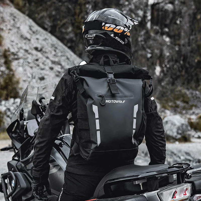 Waterproof Motorcycle Backpack Motorbike Laptop Backpack 20L Large Capacity Outdoor Sports Riding Hiking Travel Shoulder Bag