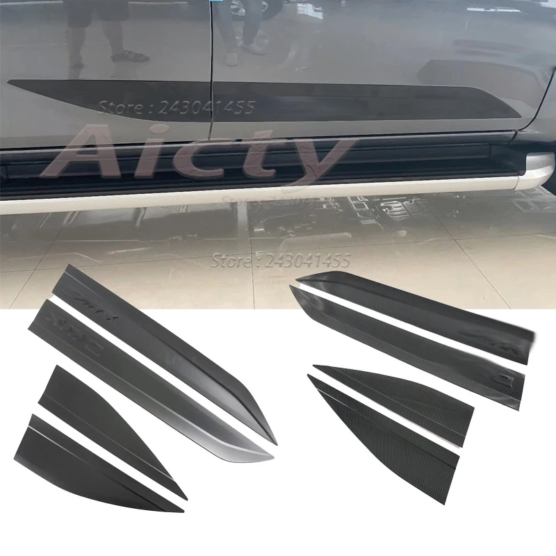 

For Isuzu D-MAX DMAX 2021 2022 ABS Carbon Fiber Black Side Door Body Guard Strips Protector Decorative Cover Trim Styling