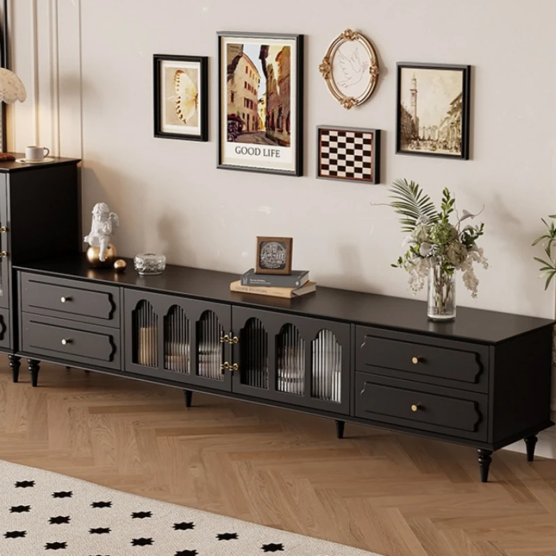 mobile TV domestico dal pavimento al soffitto armadietto portaoggetti in stile retrò combinazione tavolino integrato Marocco レキ§トTavolo TV