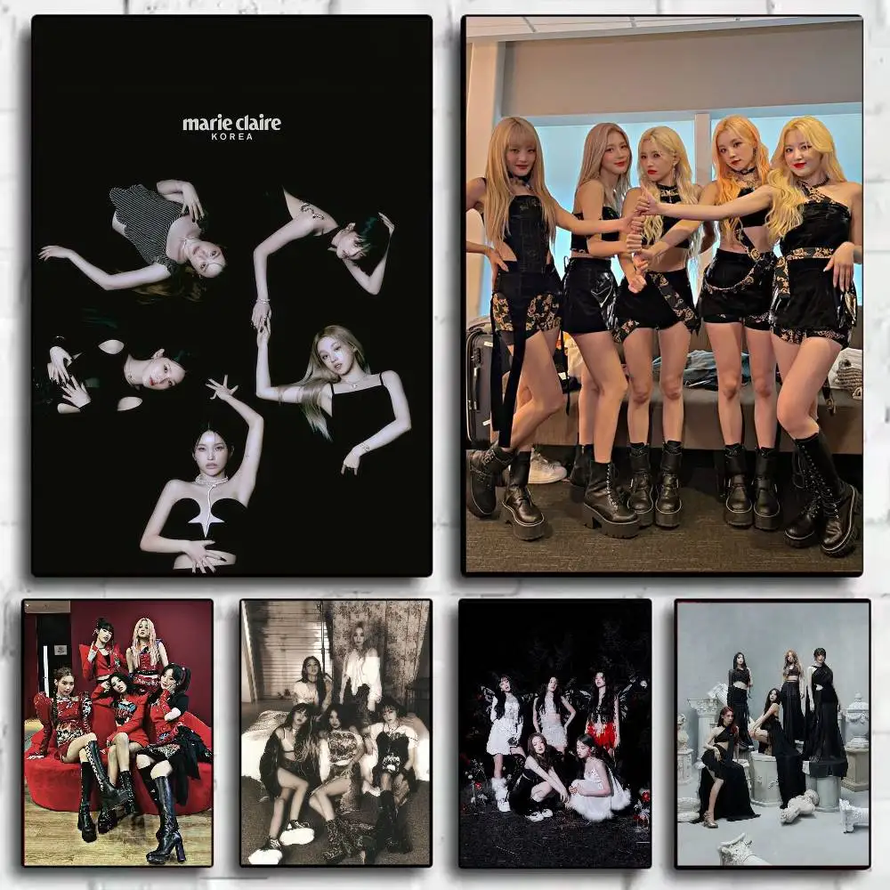 Kpop(G)I-DLE Gidle ملصق HD ديكور المنزل لزجة جدار مقاوم للماء غرفة المعيشة المنزلي بار ديكور جمالي #1