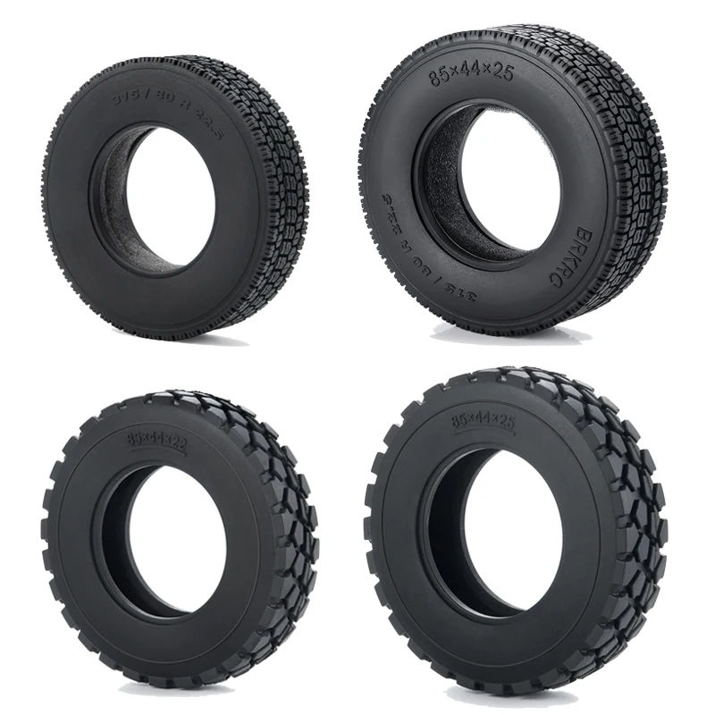 1/14 Tamiya Wheel Tires Rubber Tyre 22/25mm for 1/14 Tamiya Truck Trailer Tractor Cargo Tow Drag RC Car Upgrade Parts