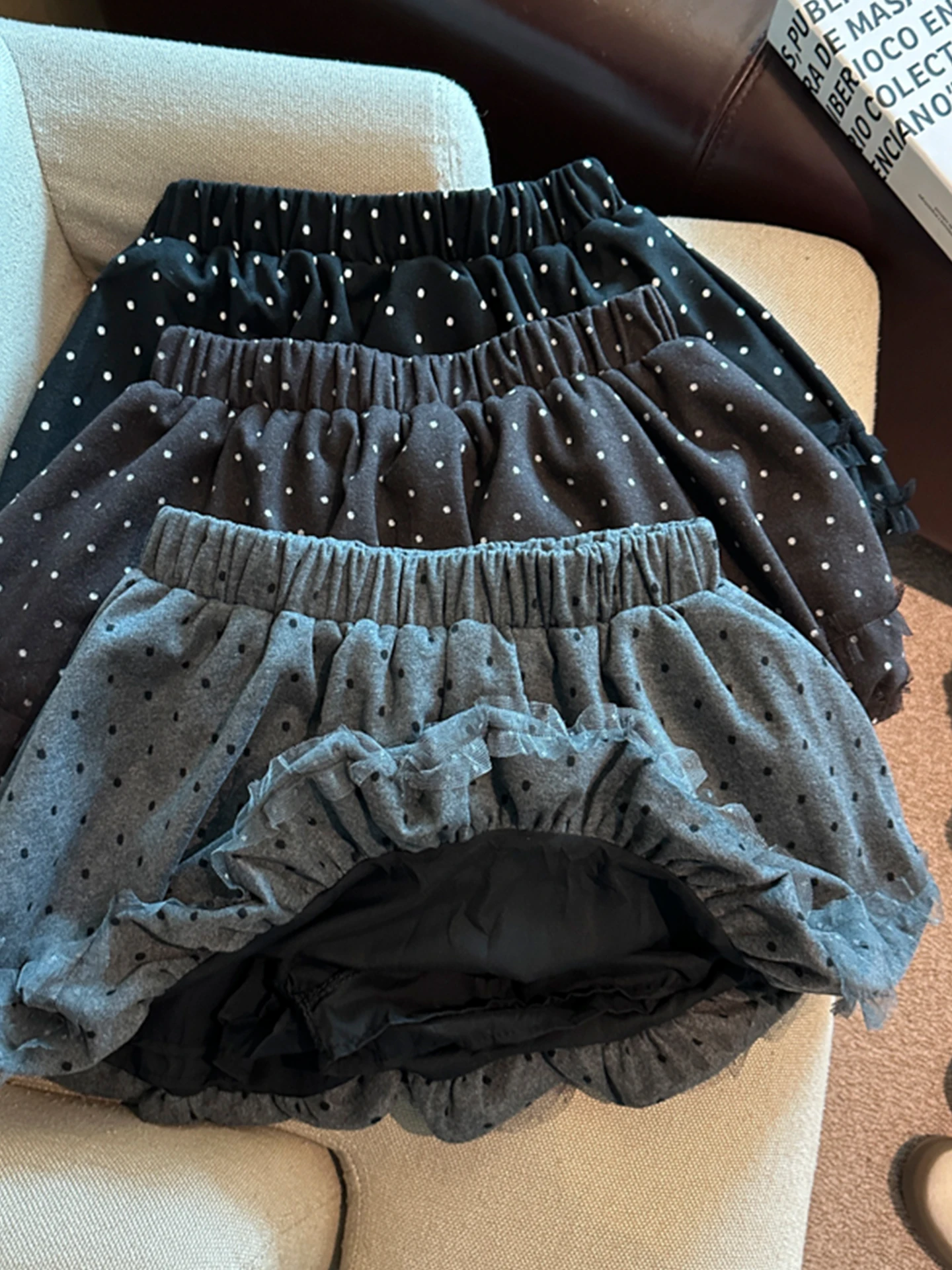 

Рекомендованная Эмили Клуд: Утепленная женская юбка А-силуэта с кружевной отделкой и принтом в горошек, с высокой талией, для осени и зимы