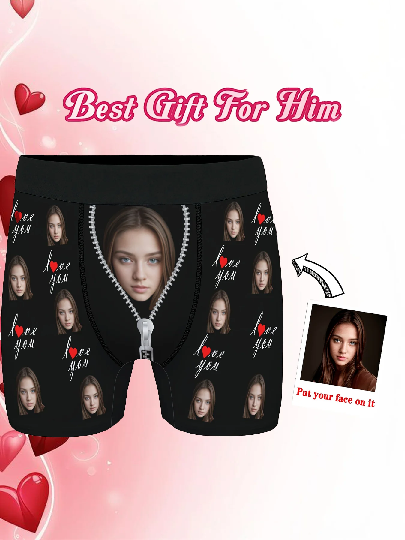 [Custom] Latest Custom Face Men'S Boxer Shorts with Personalized Designs, Perfect As a Gift for Boyfriends Or Husbands