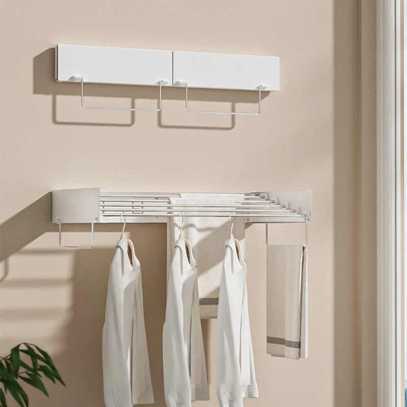 

Collapsible Laundry Drying Rack Laundry Drying Rack Balcony Towel Bar Collapsible Wall Mounted Clothes Drying Rack