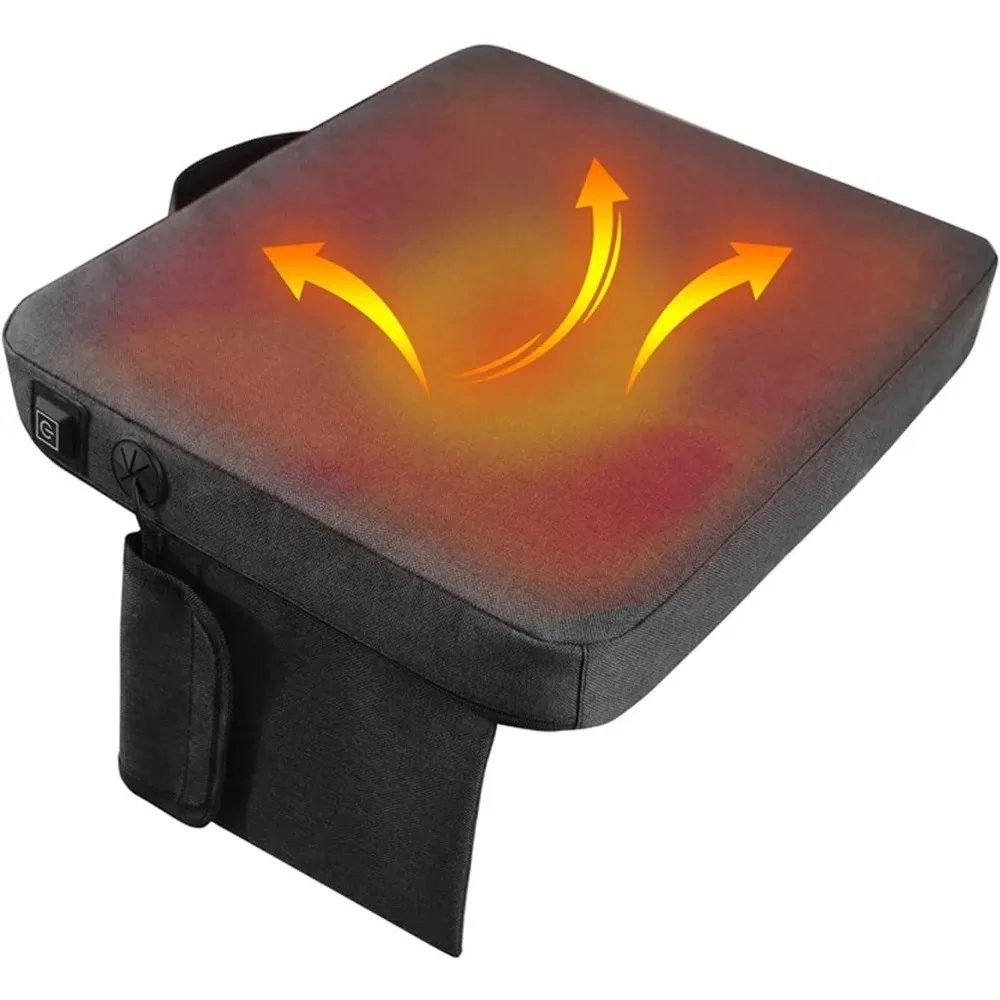 1 Pcs USB Heated Seat Cushion Outdoor Portable With 3 Heat Settings Removable Cover Electric Seat Pad For Hiking Camping Warm