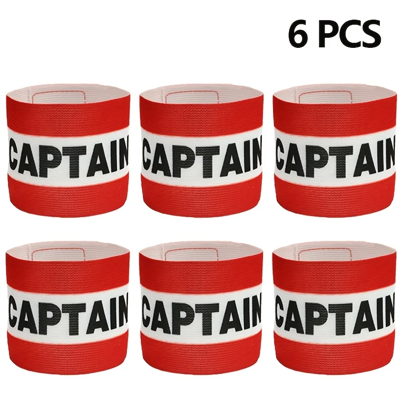 6Pcs Adjustable Captain Armband Elastic Sports Captain Arm Band for Football Soccer Team Training Match view 4