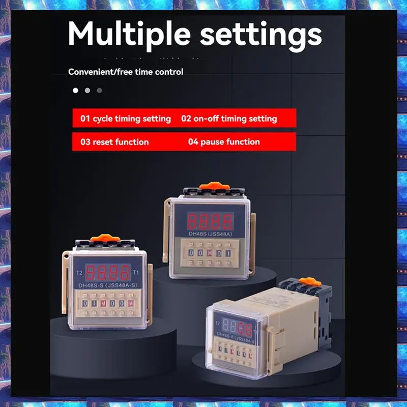 

2025 DH48S-S Реле времени 12 В Повторный цикл с гнездом Час задержки серии DH48S с базой, DH48S-S Реле времени 12 В Повторюющий цикл с