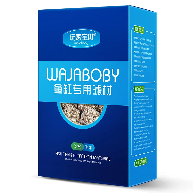 WAJABABY Premium Bio Filter Media Combo - Porous Ceramic Tubes, Quartz Balls & Bio Rings for Maximum Bacteria Growth in Aquarium