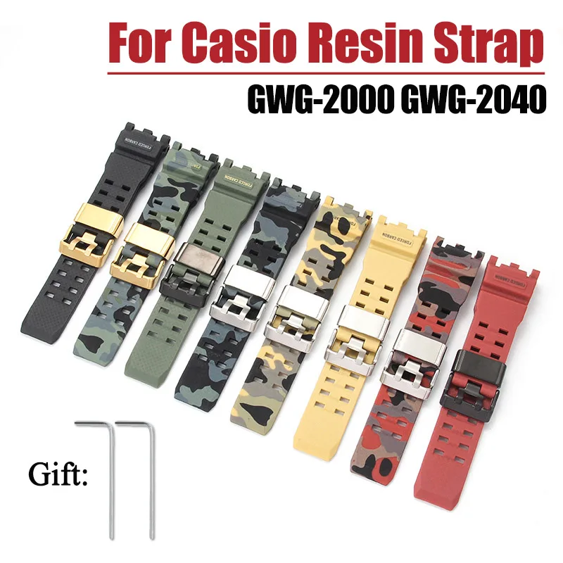 Resin Watch Strap For Casio G-SHOCK Mudmaster GWG-2000 GWG-2040 watchband Rubber Replacement Men Sport Waterproof Bracelet