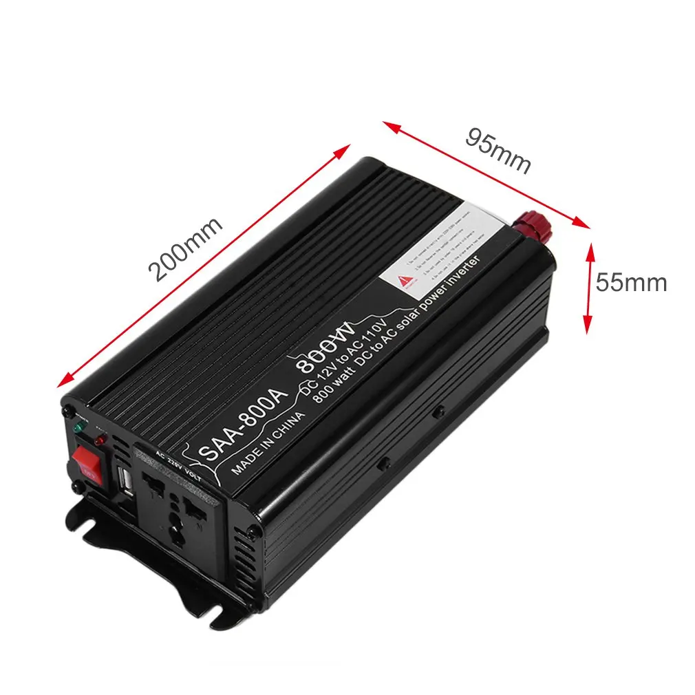 3000W 12V To 220V/110V Car Power Inverter Converter Charger Adapter Dual USB Voltage Transformer Modified Sine Wave