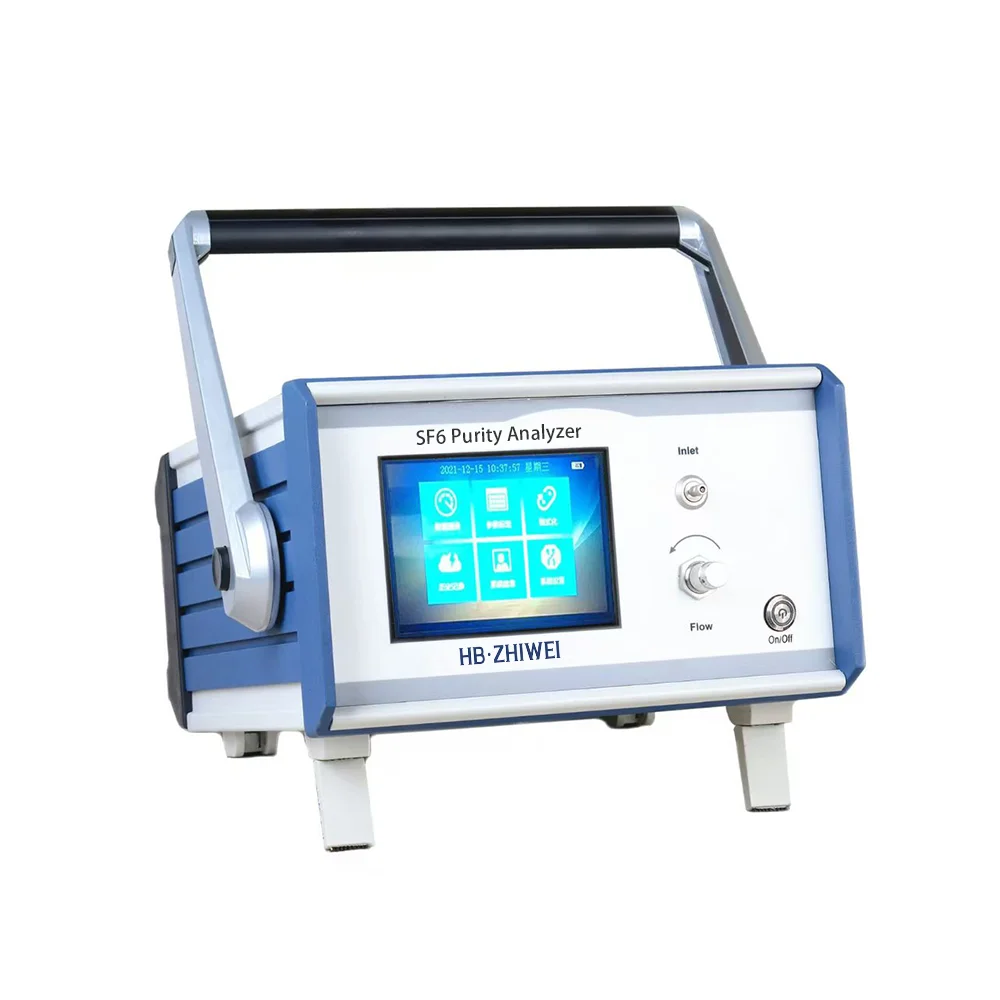 High Precision Portable SF6 Gas Purity Meter Touch Screen Long-life Sensor USB Data Storage 0.2% Accuracy ZHIWEI ZWPD808 100