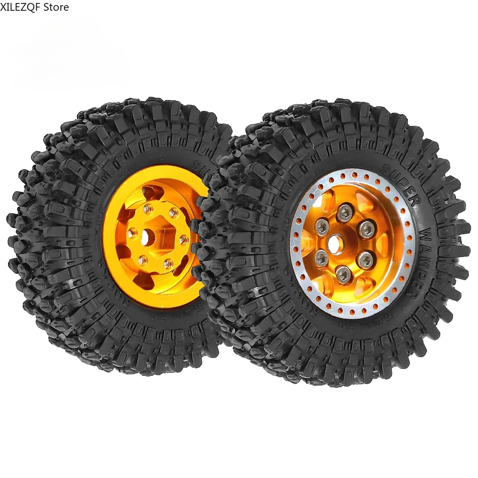 

Колеса 1.0 дюйма, металлические диски с бедлоком, комплект резиновых шин для радиоуправляемых краулеров 1/18 1/24 Axial SCX24 FMS FCX24, запчасти