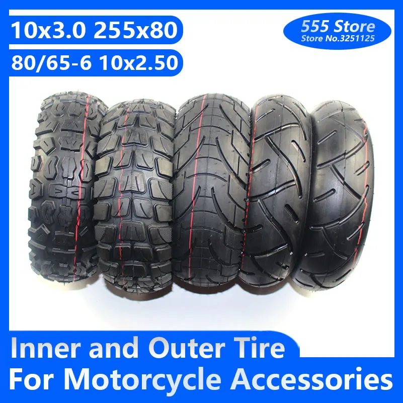 10x3.0 255x80 80/65-6 x2.50 Wheel Tire  Inch Off Road City   for Electric Scooter Speedual Grace  Zero