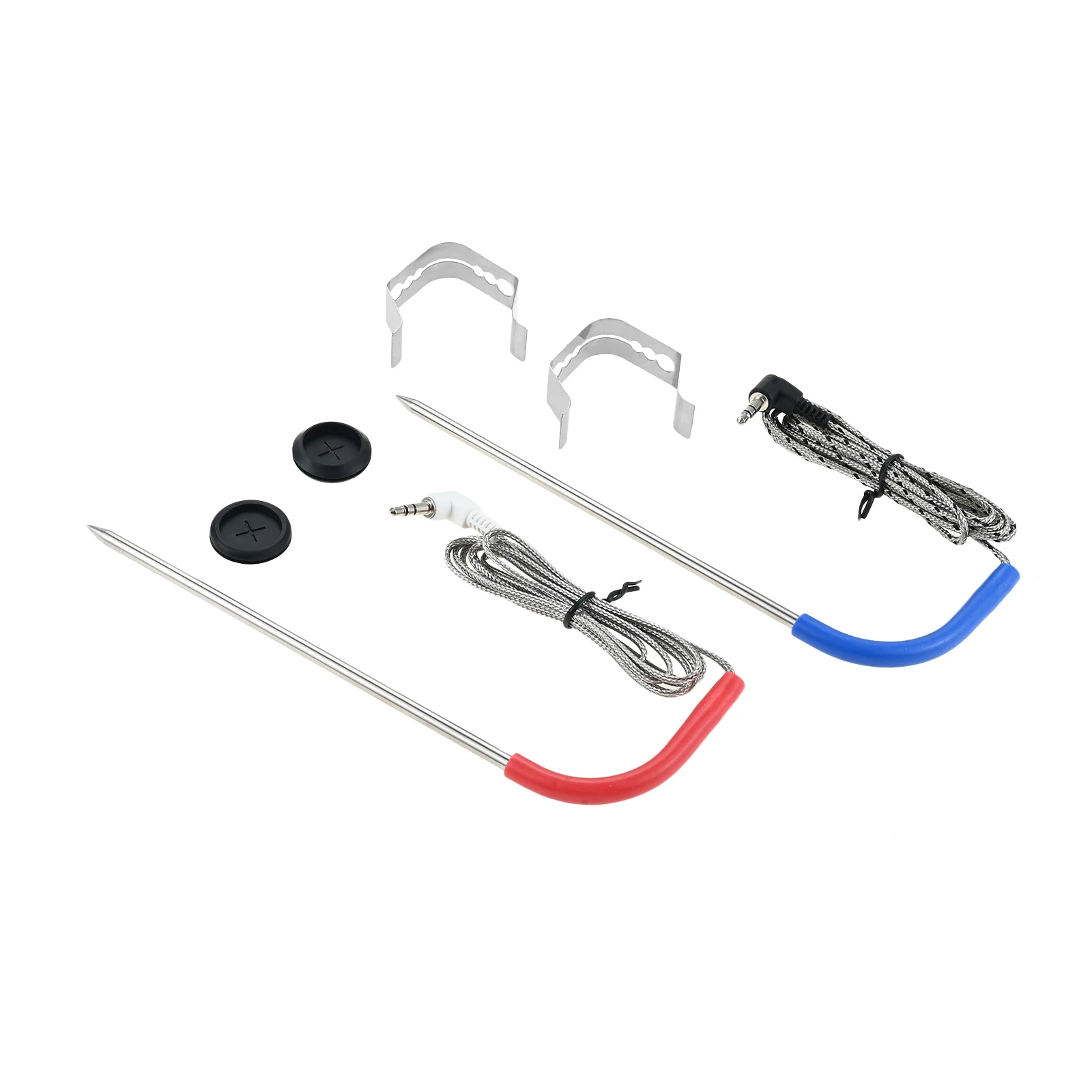 2Sets Meat Probes for Traeger Pellet Grill Temperature Probes Replacement Parts 3.5mm Plug Thermometer Smoker Temp Accessories