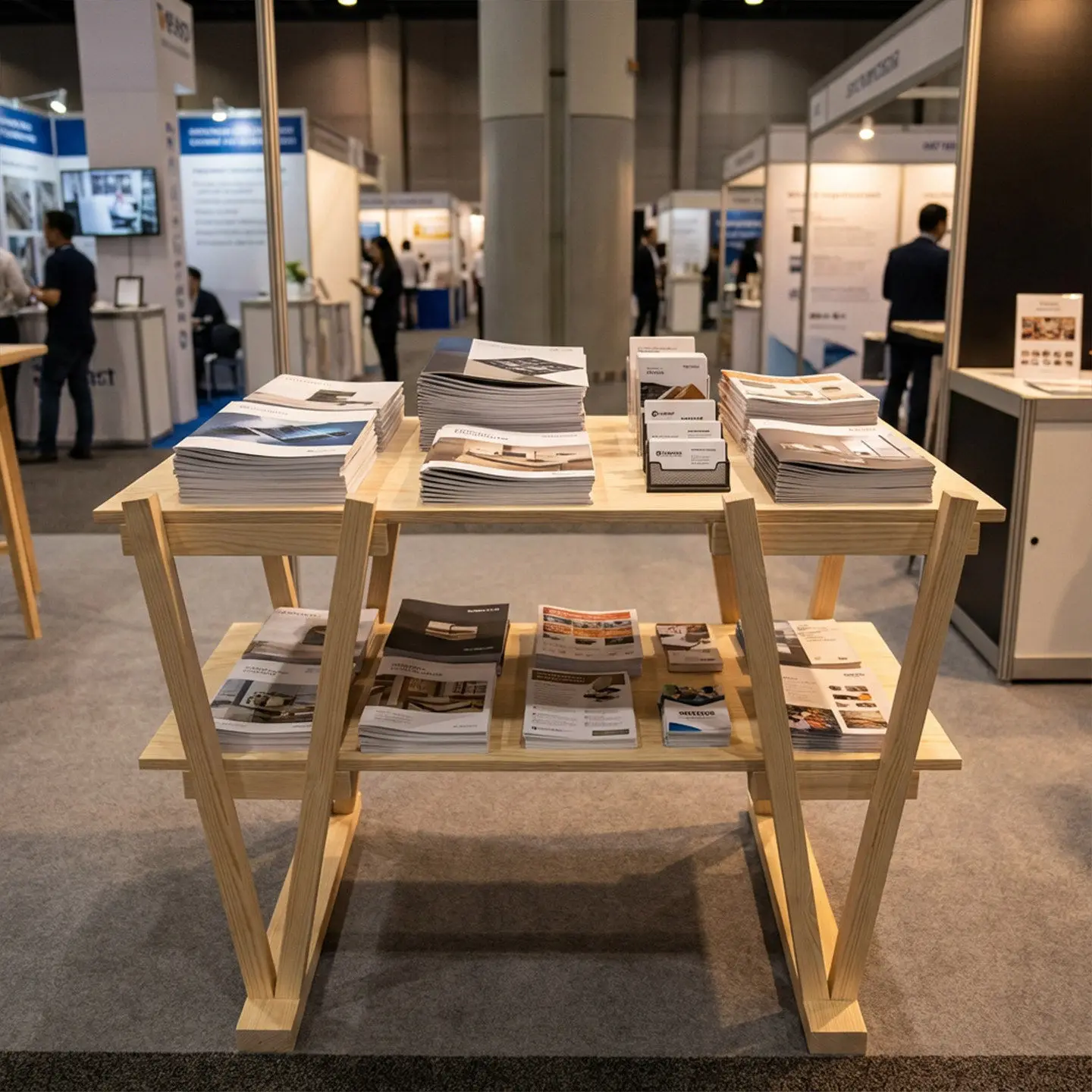 Wooden Display Stand Exhibition  Ornament Display Stand Three-dimensional Table Island Cabinet Commercial Table