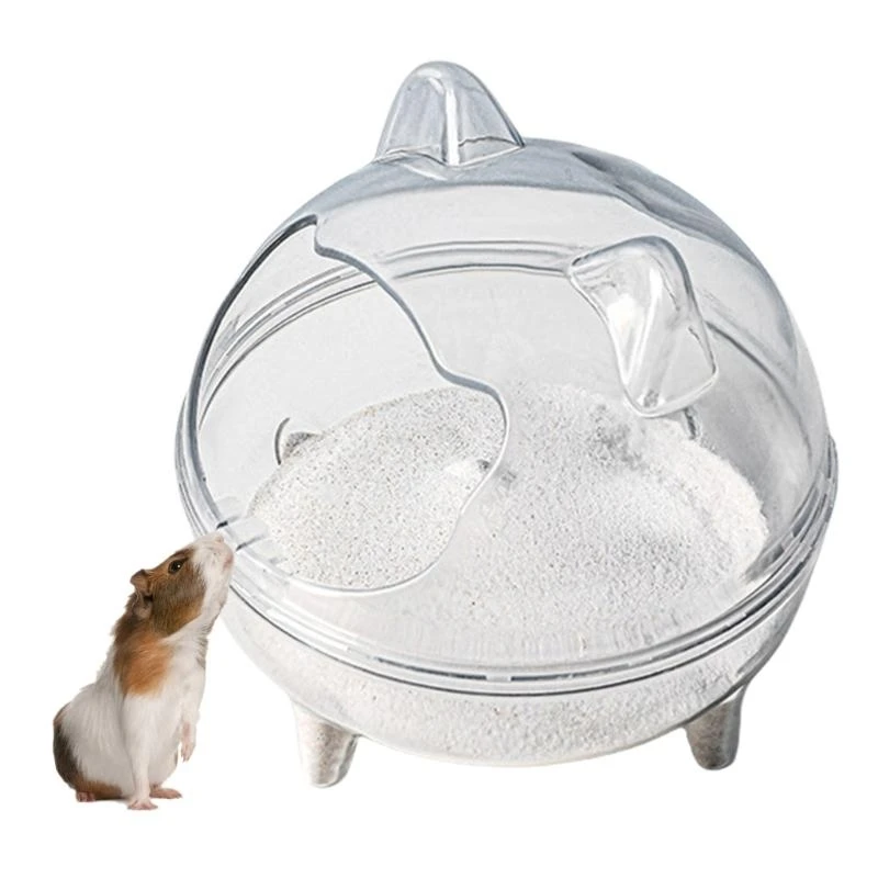 

4X7B Easy to Clean Hamster Sand Bath Container Featuring Spacious Space for Easy Daily Caring Routine Simplify Pet Grooming