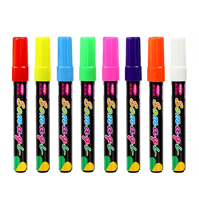 Imagem -05 - Fluorescent Board Light Marker Erasable Publicidade Pen Grupo Adequado para Quadros Led Pintura Faça Você Mesmo Cores