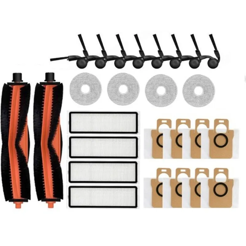 Stable Performance 26PCS For Xiaomi H50 PRO / OV42GL Robot Vacuum Cleaner Main Side Brush Mop Cloth HEPA Filter Dust Bag