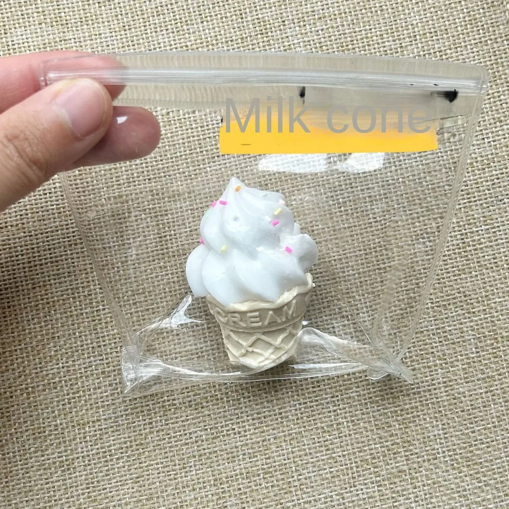 Sweet Style Ice Cream Cone Squeeze Toy Super Soft Silicone Ice Cream Soft Slow Rebound Toys Mini Realistic