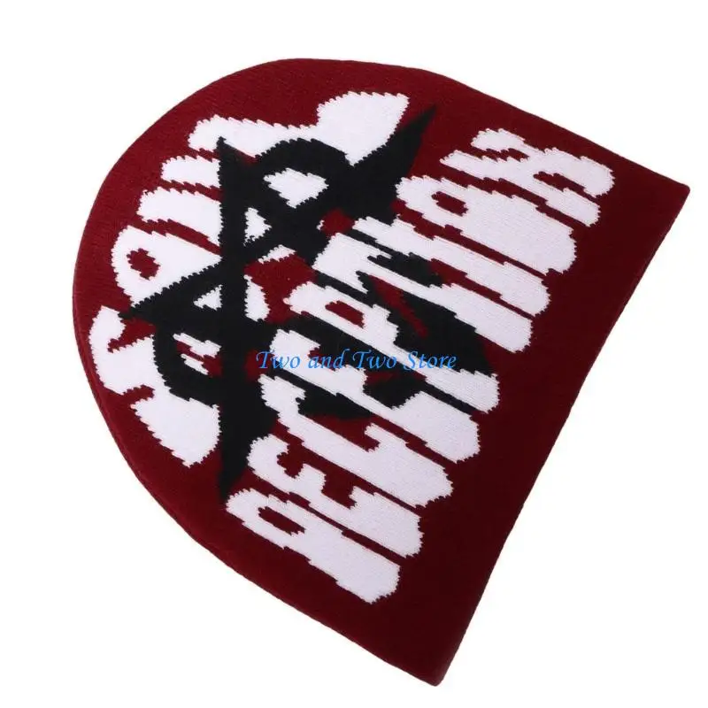 HX6F Winter Knitted Hat for Teen Windproof Handmade Cold Weather Skiing Riding Hat