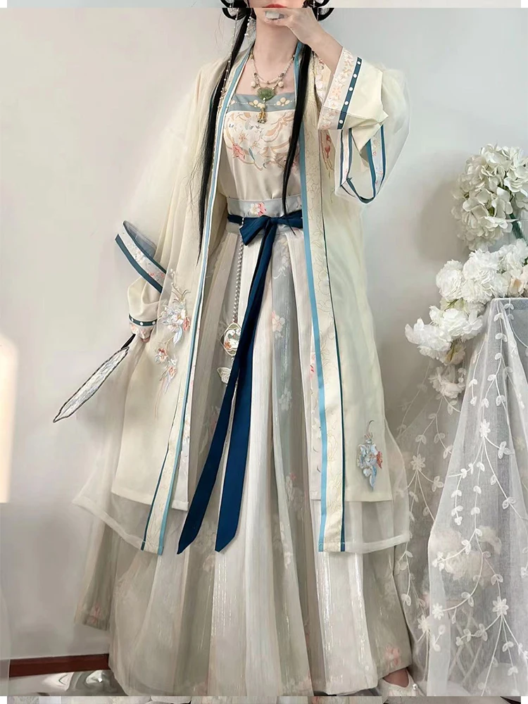 

Двенадцать цветочных богов, оригинальная династия Сун, ханьфу, женский Хэллоуин, карнавал, ролевая игра, полный набор Hanfu на уровне талии, весна