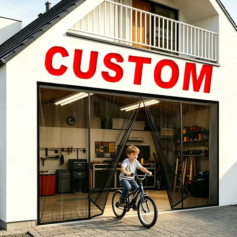 Magnetic Large Size Door screen Curtain Custom Size Garage Mosquito Net Anti Fly Insect Screen for Pavilions Balconies Outdoor