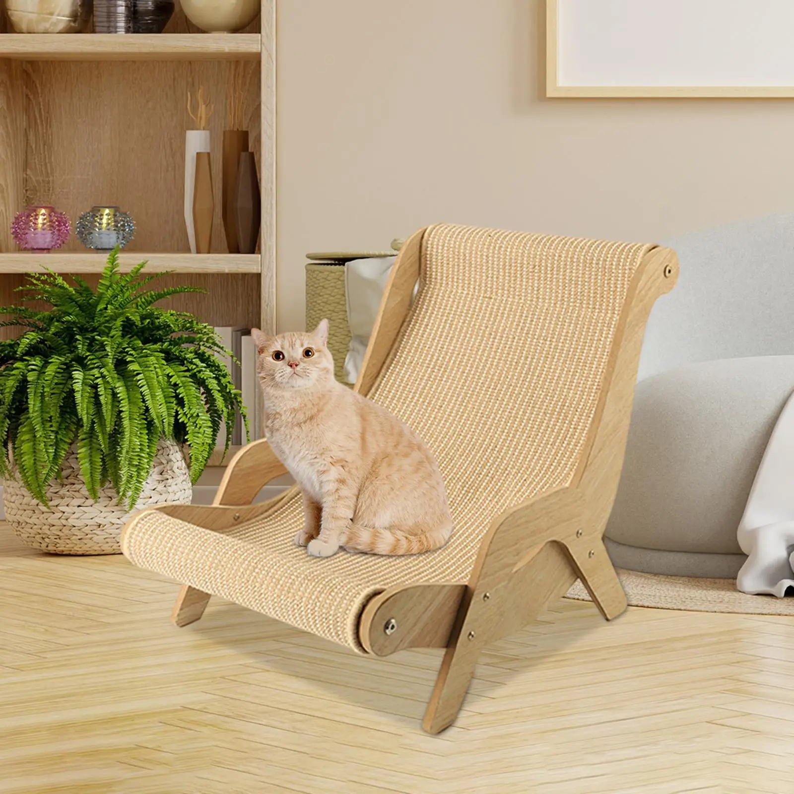 Wooden Cat Chair, Hammock for Indoor Cats, Cozy Stable Pet Furniture, Cat Lounge Bed, Cat Beach Chair