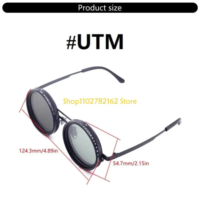 

547B Classical Round Steampunk Sunglasses UV400 Unisex for Everyday Use