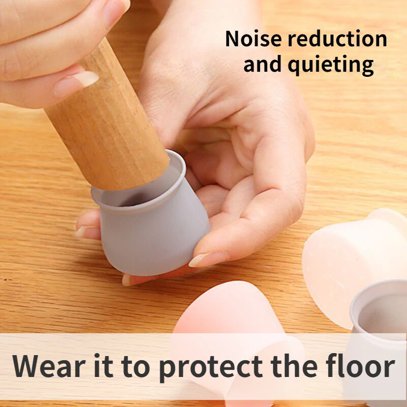 8 pieces of hardwood floor chair leg floor protectors, silicone furniture pads to prevent slipping and reduce noise