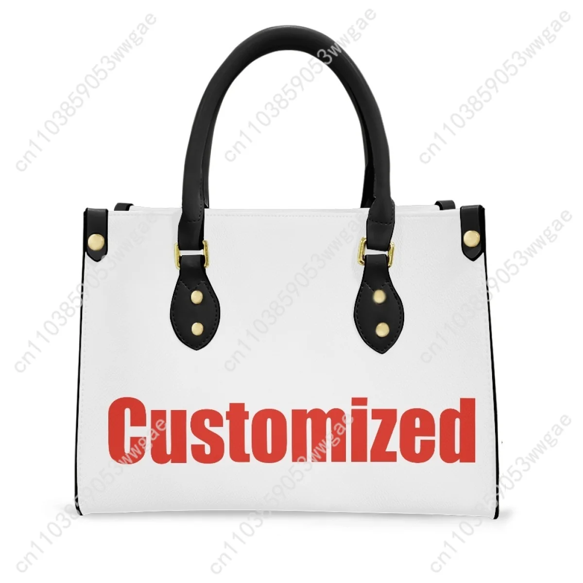 Gabby's Dollhouse Tote Bags Purse Womens Mens Personalized Text Image PU Leather Customized Handbags Commuter Shopping Gift Bags