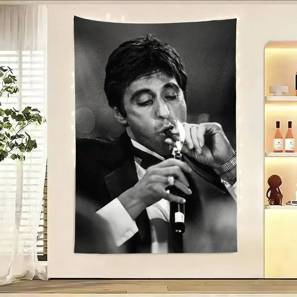 

Classic Crime Movie S-Scarface Flag Digital Printing Banner for Garage Wall Out Door Decoration