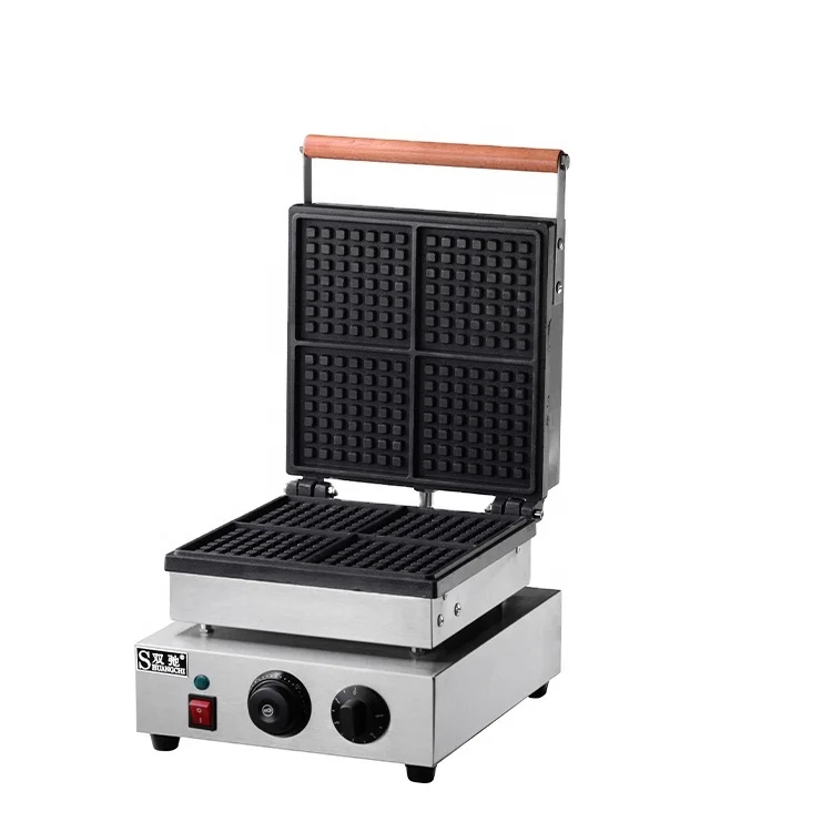 220V Commercial Electric Crispy Waffle Maker & Muffin Machine New Condition Semi-Automatic Industrial Snack Machine