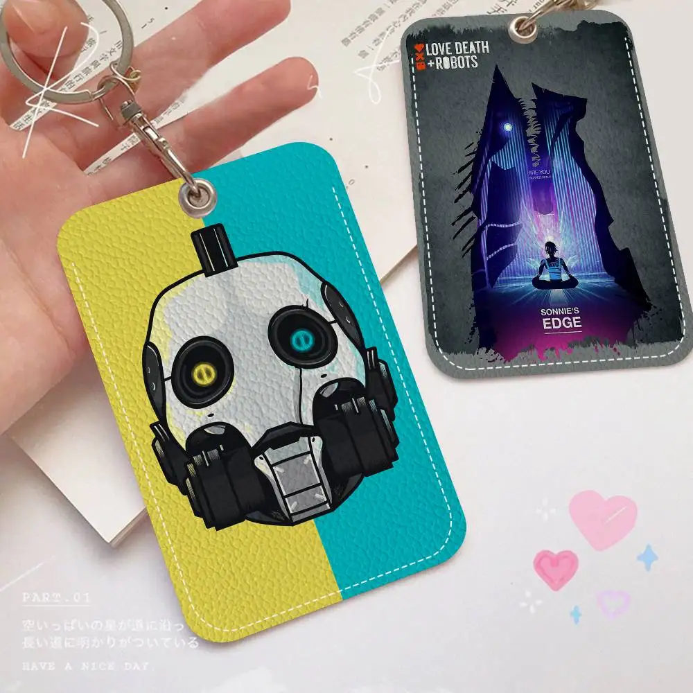Love Death Robots Toegang & Maaltijd Kaarthouder Sleutelhanger Credit ID Bankkaart Beschermhoes Sleutelhanger Hanger Mode