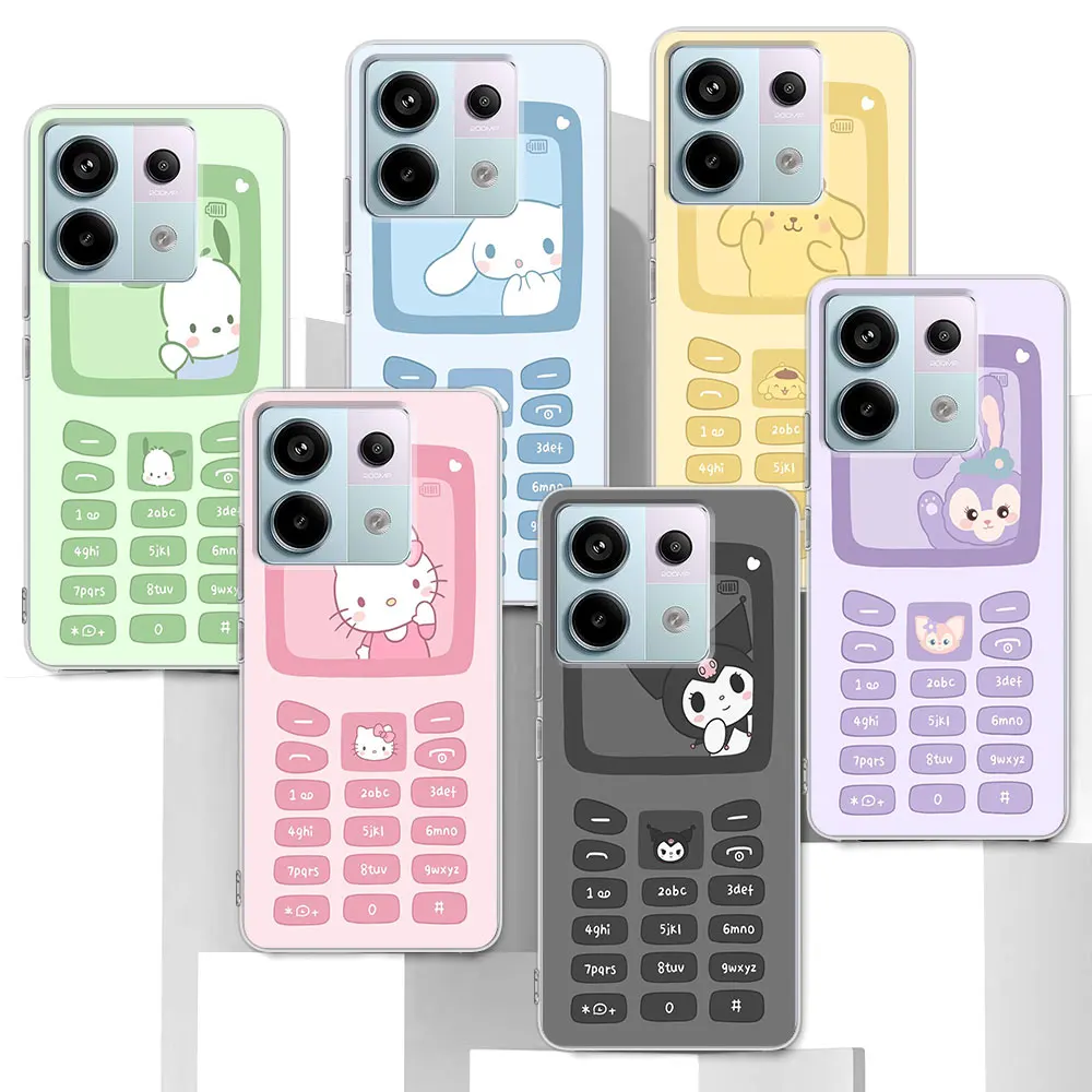 Hello Kitty Kuromi Cinnamoroll Case for Xiaomi Redmi 9A 9i 12C 6A 9 9C 10 10A 10C 9T 6 7 7A 8 8A 10X 12 Transparent Phone Cover