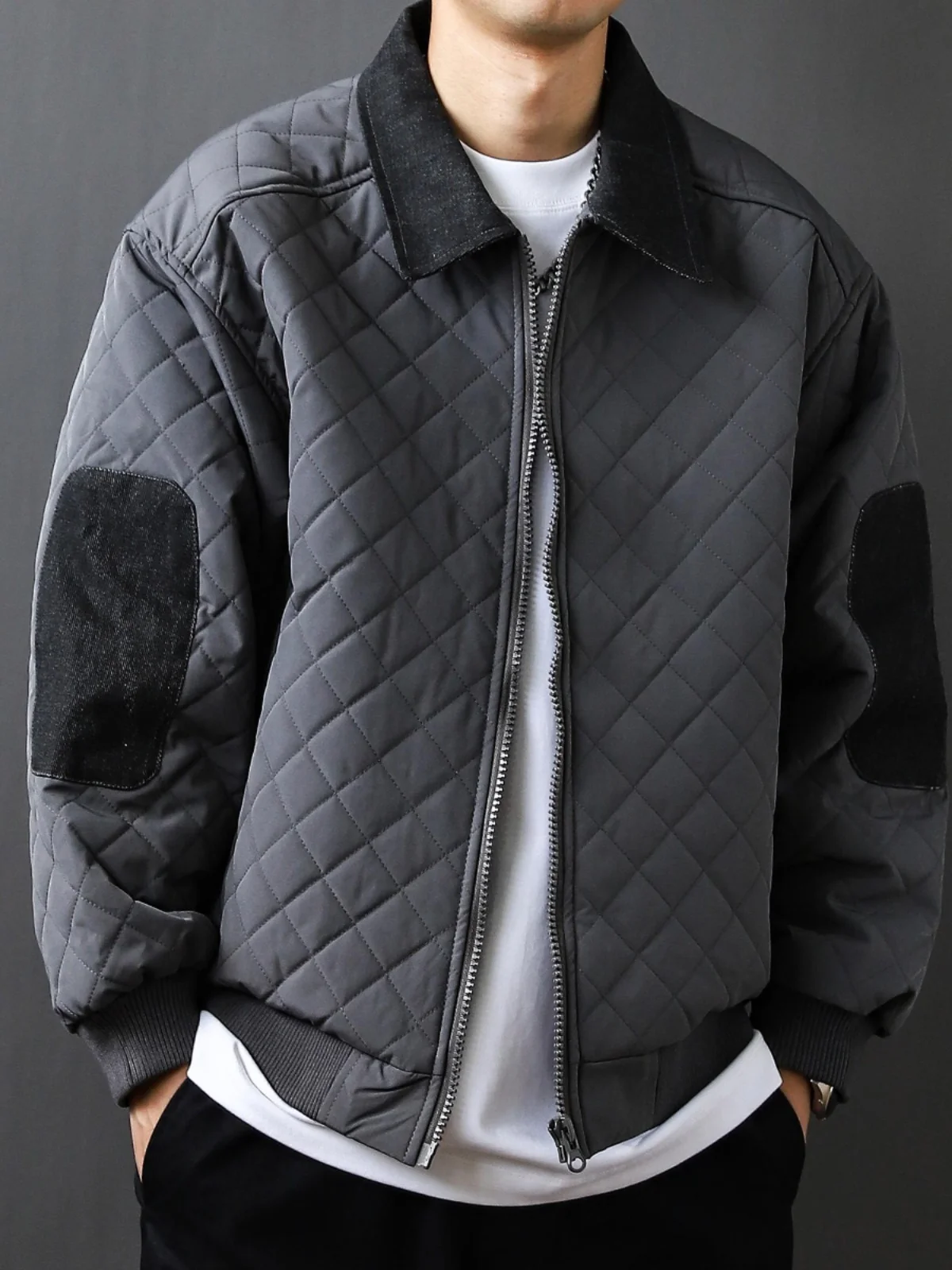 

Легкая теплая куртка свободного кроя с воротником, модная, большого размера, из хлопка, в городском стиле, зимнее пальто